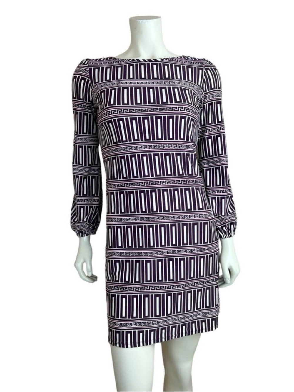 Jude Connally Chloe Sheath Dress Plum size small retro